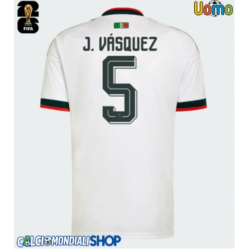 Maglie da calcio Messico Johan Vasquez #5 Seconda Maglia Mondiali 2026  Manica Corta